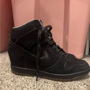 Nike Dunk Sky Hi Black Wedge Sneakers
